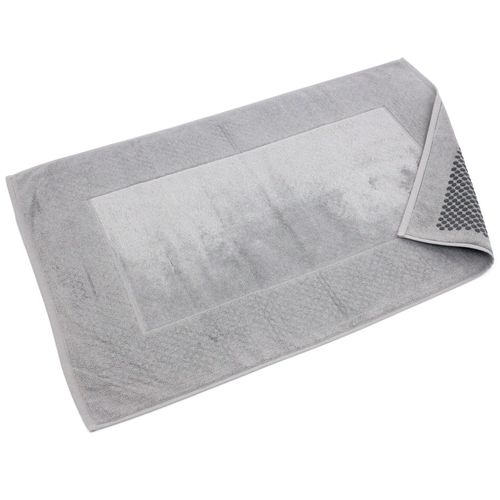 Tapis de bain antidérapant 60x90 cm velours PRESTIGE gris Argent