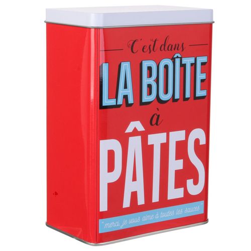 Petite boîte métal LA BOITE A Pâtes rouge