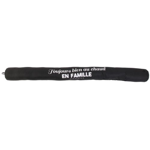 Boudin de porte 80 cm EN FAMILLE Noir Toujours bien au chaud