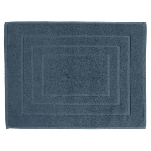 Tapis de bain coton 1000g/m2 collection NAÏA 80x60 cm bleu Orage