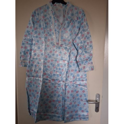 Chemise De Nuit Vintage Bleu "T- 44" Femme