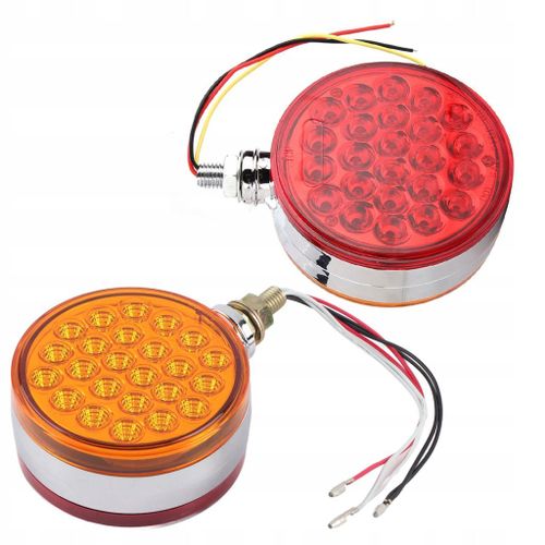 FEU DE GABARIT À LED 12 V 48 ROUGE-ORANGE DOUBLE FACE À VIS SIMPLE