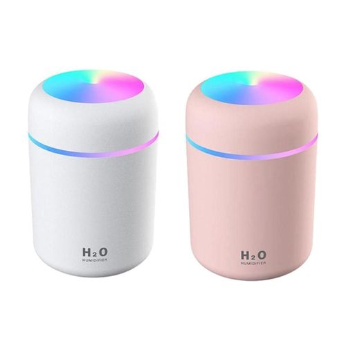 Lot de 2 mini humidificateurs d'air portables avec chargeur USB
