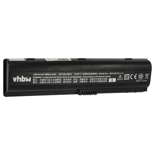 vhbw Batterie compatible avec HP Pavilion DV6182EA, DV6181EA, DV6180EA, DV6184EA, DV6183EA, DV6182EU ordinateur portable (4400mAh, 10,8V, Li-ion)