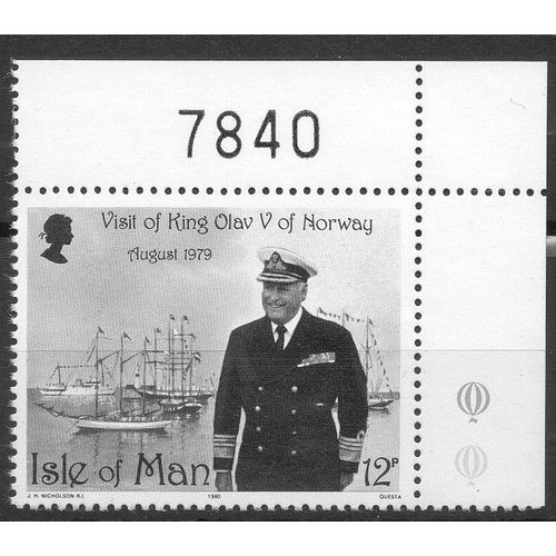 Ile De Man Timbre Visite Du Roi De Norvège 1979