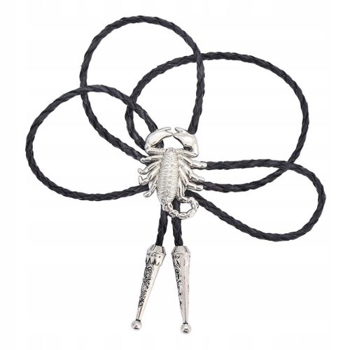 Chaîne De Cravate Bolo Vintage En Cuir Synthétique, Cordon Réglable Blanc De 100 Cm