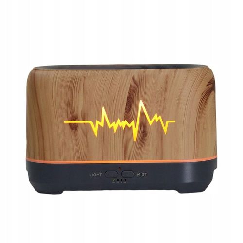 Diffuseur d'humidificateur d'air 200 ml, parfums de flamme, veilleuse LED marron