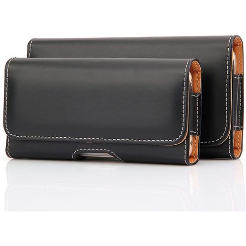 Étui De Téléphone Universel,Étui En Cuir Avec Clip De Ceinture,Sac De Ceinture Horizontal Pour:Iphone 13/14/15/16/Plus/Pro/Max,Samsung S23/S24/S25 Plus/Ultra/A55/A54 7,2"" Noir-2 9123
