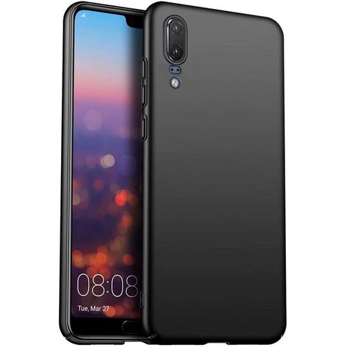 Compatible Avec Coque Huawei P20 Anti-Chute Pc Dur Silicone Antichoc Ultra Mince Anti-Rayures Protecteur Étui Pour Téléphone Pour Huawei P20 Cas-Noir