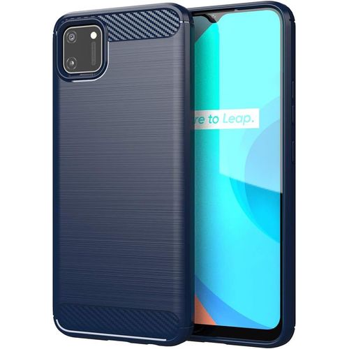 Coque Pour Realme C11 Silicone Tpu Phone Case Matériau Souple Anti Empreintes Digitales Etui Coque Antichoc Antidérapant Bleu