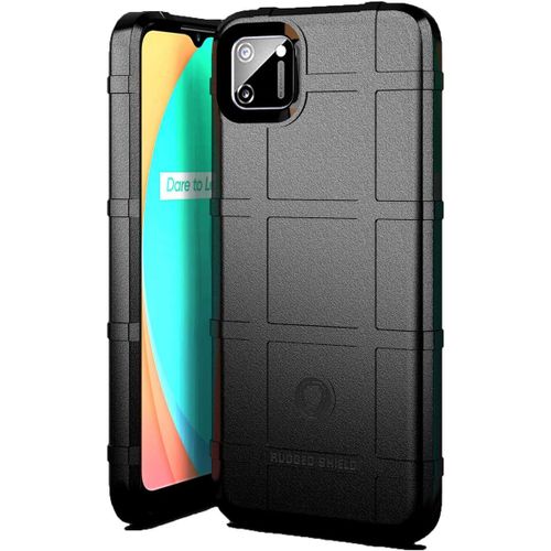 Coque Pour Realme C11 Tpu Case Heavy Duty Anti Chute Etui Pour Téléphone Portable Antidérapant Anti Empreintes Digitales Cover Noir