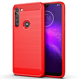 Coque Pour Motorola Moto G8 Power Silicone Tpu Phone Case Matériau Souple Anti Empreintes Digitales Etui Coque Antichoc Antidérapant Rouge