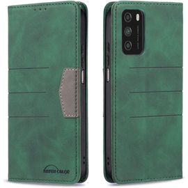 Étui À Rabat Pour Xiaomi Poco M3,Coques Housses Correspondance Des Couleurs Portefeuille En Cuir Pu Fermeture Magnétique Pour Xiaomi Poco M3