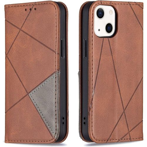Étui À Rabat Pour Iphone 13 Mini,Coques Housses Motif Losange Portefeuille En Cuir Pu Fermeture Magnétique Pour Iphone 13 Mini