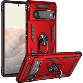 Coque Pour Google Pixel 4a, Militaire Antichoc Housse De Protection, Etui Protection Robuste Support Magnétique De Voiture Avec Métal Anneau De Support Pour Google Pixel 4a