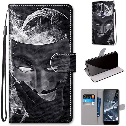 Pochette Coque Pour Nokia 3.1 Plus 6.0"" Étui En Cuir Flip Lirves Pu Avec Tpu Silicone Antichoc Housse Support Portable Wallet Coque Élégant Protection Étui Pour Nokia 3.1 Plus Nokia X3,Noir