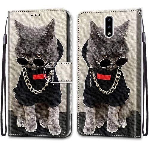 Etui En Pu Cuir Coque Pour Nokia 2.3 6.2"" Flip Folio Housse Magnétique Collier Chat Étui A Rabat Portefeuille Antichoc Porte Carte Housse Flip Stand Case Protective Pour Nokia 2.3 6.2