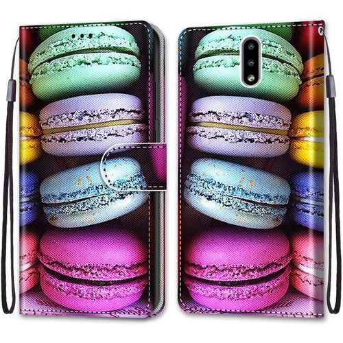 Etui En Pu 360 Protection Full Cuir Pour Nokia 2.3 6.2"" Coque Flip Case Housse À Rabat Portefeuille Étui Et Silicone Interne Cover Anti Choc Poche Motif Biscuits Colorés Protection Bumper