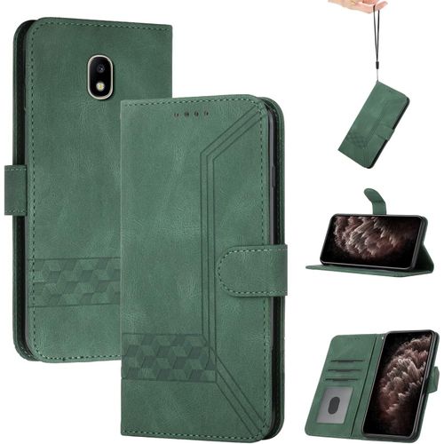 Coque Pour Samsung Galaxy J7 2017 / J730, Etui Coque Pour Samsung J7 2017 / J730, Etui Protection Housse En Cuir Pu,Pochette Fermeture Magnétique,Flip Case Etui En Cuir Antichoc Coque Vert