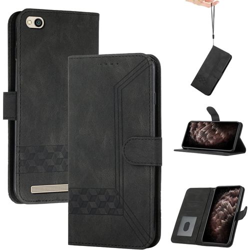 Coque Pour Xiaomi Redmi 5a, Etui Coque Pour Xiaomi Redmi 5a, Cuir Etui Housse Premium Pu Portefeuille Magnétique Porte Cartes Stand Fonction Protection Rabat Case Noir