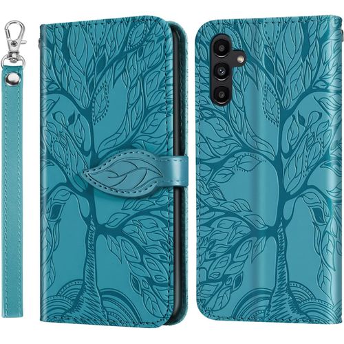 Coque Portefeuille Étui Samsung Galaxy A05s Housse Protection Accessoires Case Flip Cover Phone Étuis En Faux Cuir Avec Stand Pour Samsung Galaxy A05s Bleu