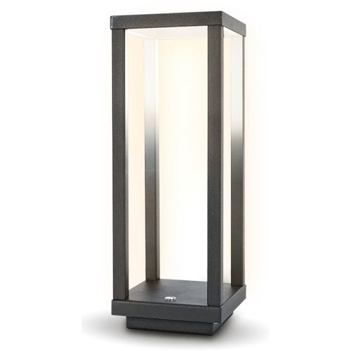 Lampe À Poser Rechargeable Lea, Gris, 10x10x28,5 Cm, Majestic