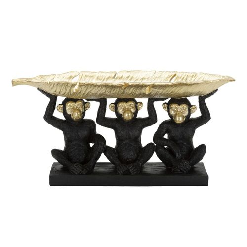 Plateau Singe 14, Noir, 43x15,7x20 Cm, Epikasa