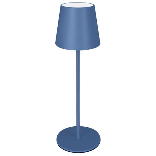 Lampe À Poser Rechargeable Agata, Bleu, 12x12x37 Cm, Majestic
