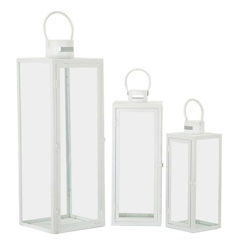 Lanterne Décorative D'extérieur Maris, Blanc, 22x22x66 Cm, Epikasa