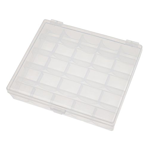 vhbw Boîte de rangement compatible avec Brother CE5000, BP2100, CE1100PRW, BM3850FG, BM3850CT, CE4000, BX2925PRW canettes de machine à coudre - Vide