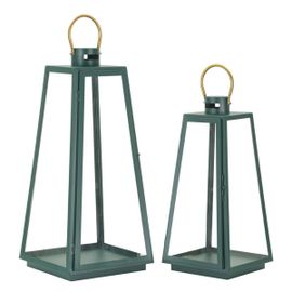 Lanterne Décorative D'extérieur Genofeffa, Vert, 25x25x57 Cm, Epikasa