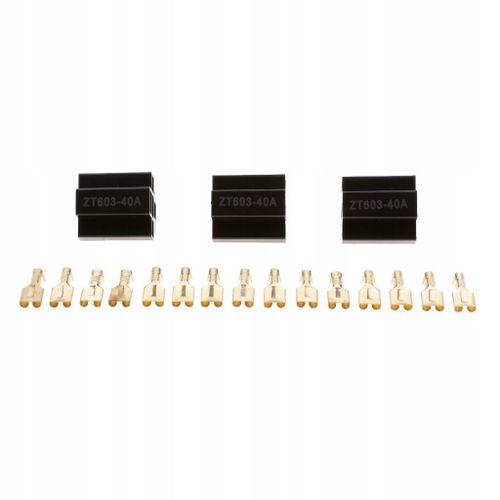 Lot de 3 supports de relais de voiture 40 A 5 broches avec connecteurs en cuivre de 6,3 mm