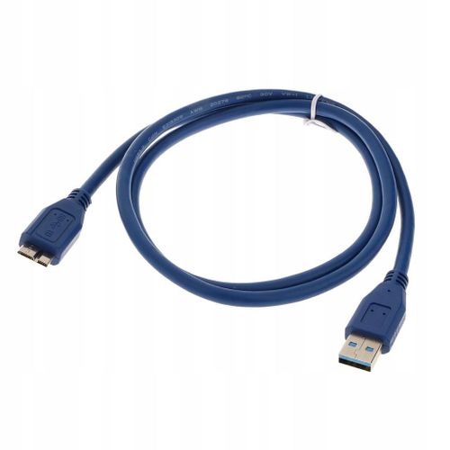 Câble USB 3.0 mâle haut bleu de 90 cm vers