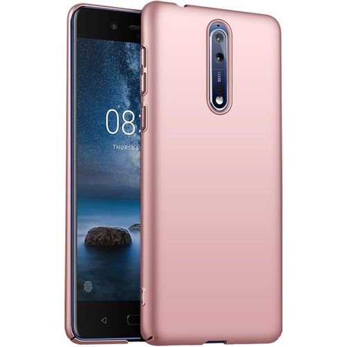 Coque Nokia 8, Coque Nokia 8 Ultra Fine Légère Coque De Protection Soyeuse Mate Anti Rayures Et Antidérapante Pour Nokia 8 2017 5,3' Or Rose