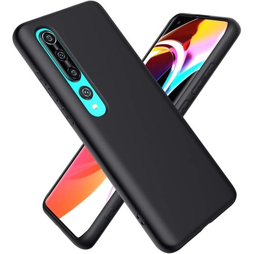 Coque Pour Xiaomi Mi 10, Ultra Mince Étui Souple De Silicone Tpu, Intérieur Microfibre, Housse Anti Rayures - Noir
