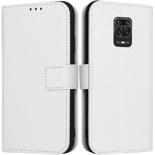 Magnétique Portefeuille Coque Pour Xiaomi Redmi Note 9s/Redmi Note 9 Pro Etui Texture Diamant Anti-Choc Pu/Cuir Cuir Livre Supports Case Cover