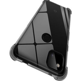 Coque Pixel 4a Clair Protecteur Housse Anti Choc Anti Scratch Bumper Silicone Cover Cases Bumper Pour Google Pixel 4a 2020 5 8"" Negro