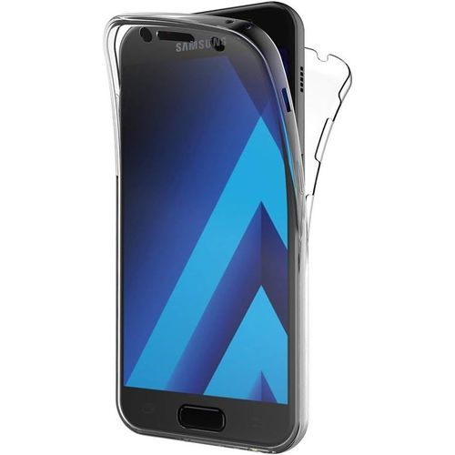 Coque Gel Tpu Silicone Intégrale Transparent Pour Samsung Galaxy A3 2017 - Housse Etui Protection Full Silicone Souple Ultra Mince Fine Leger Tactile Deux Parties Avant Arrière Emboitable