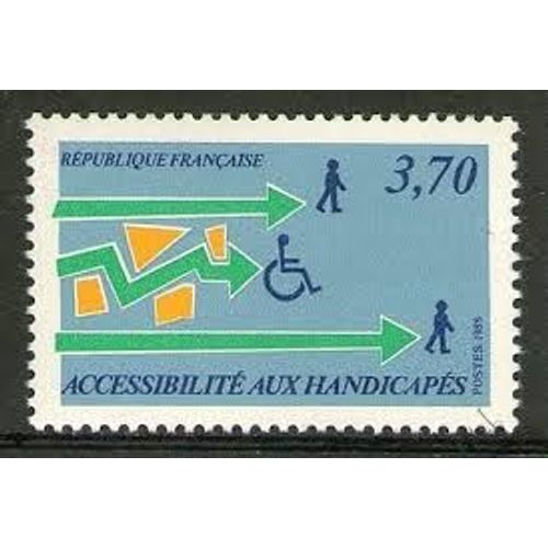Accessibilité Aux Handicapés Année 1988 N° 2536 Yvert Et Tellier Luxe
