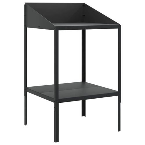 Support Pour Plantes Meuble Fleur 56,5 X 54,5 X 100 Cm Acier Galvanisé Anthracite Helloshop26 02_0045163