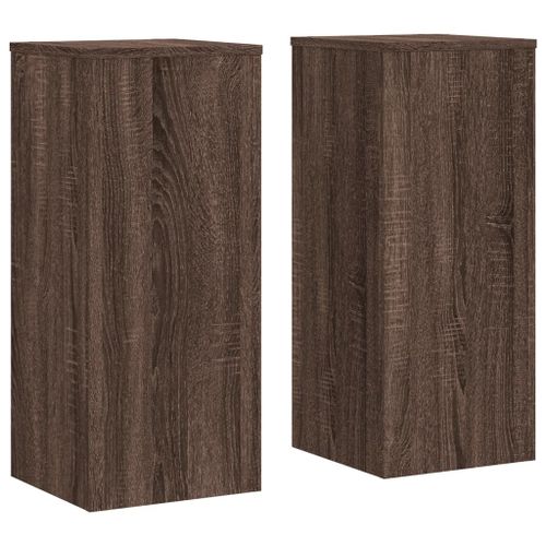 Supports Pour Plantes Meuble Fleurs Lot De 2 Bois D'ingénierie Marron Helloshop26 02_0045320