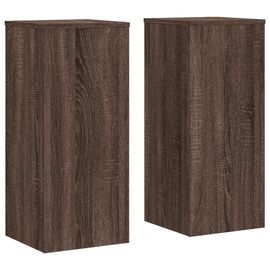 Supports Pour Plantes Meuble Fleurs Lot De 2 Bois D'ingénierie Marron Helloshop26 02_0045320