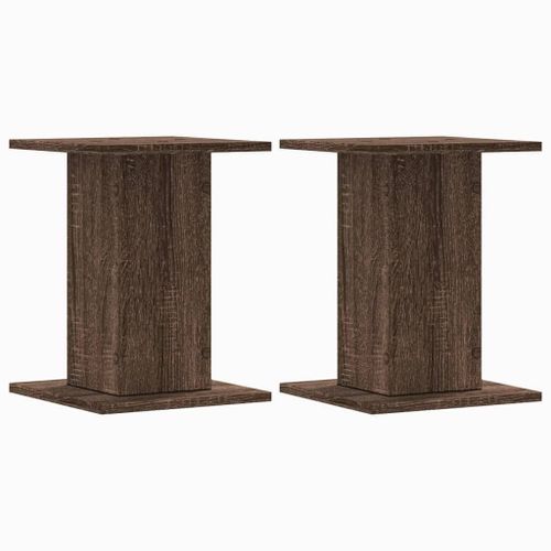Supports Pour Plantes Meuble Fleurs Lot De 2 Bois D'ingénierie Marron Helloshop26 02_0045325