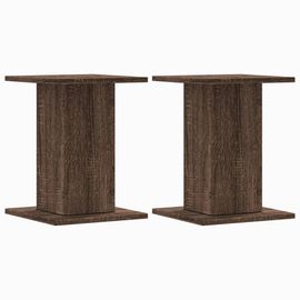 Supports Pour Plantes Meuble Fleurs Lot De 2 Bois D'ingénierie Marron Helloshop26 02_0045325