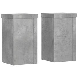 Supports Pour Plantes Meuble Fleurs Lot De 2 Bois D'ingénierie Gris Helloshop26 02_0045335