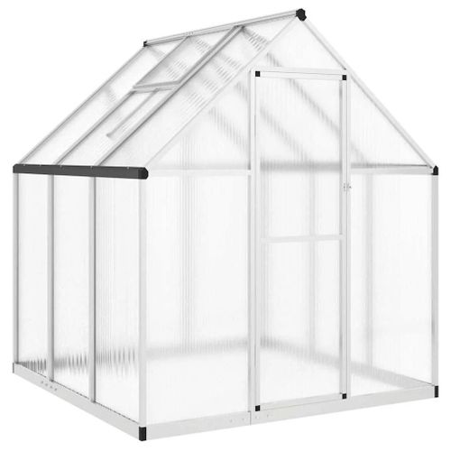 Serre Tente Abri Plante Fleur Légumes Avec Cadre De Base Argent 169 X 169 X 195 Cm Aluminium Argent Helloshop26 02_0044516