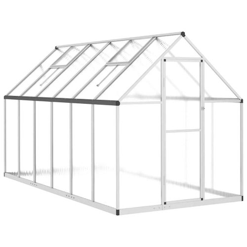 Serre Tente Abri Plante Fleur Légumes Avec Cadre De Base Argenté 334 X 169 X 195 Cm Aluminium Argent Helloshop26 02_0044523