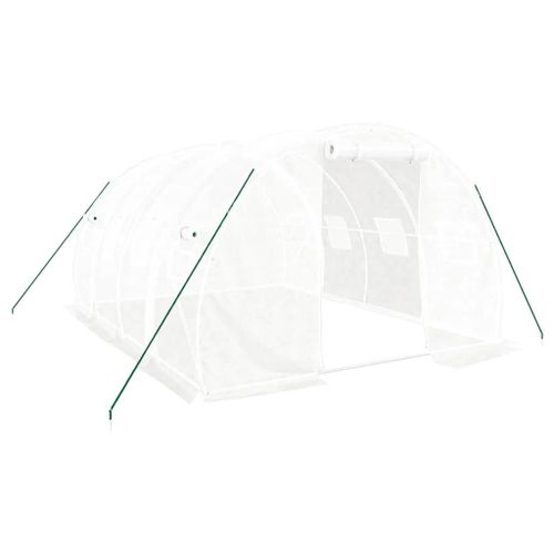 Serre Tente Abri Plante Fleur Légumes Avec Cadre En Acier 12 M² 4 X 3 X 2 M Blanc Helloshop26 02_0044535