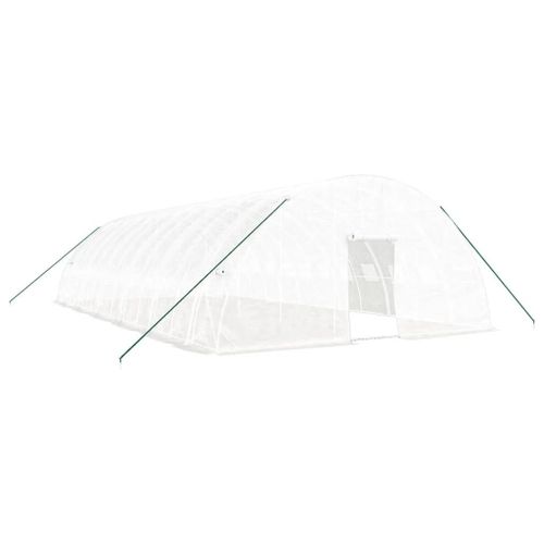 Serre Tente Abri Plante Fleur Légumes Avec Cadre En Acier 72 M² 12 X 6 X 2,85 M Blanc Helloshop26 02_0044623
