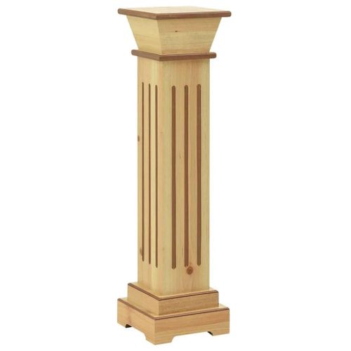 Support Pilier Carré À Plantes Bois Clair 17 X 17 X 66 Cm Mdf Marron Helloshop26 02_0045031